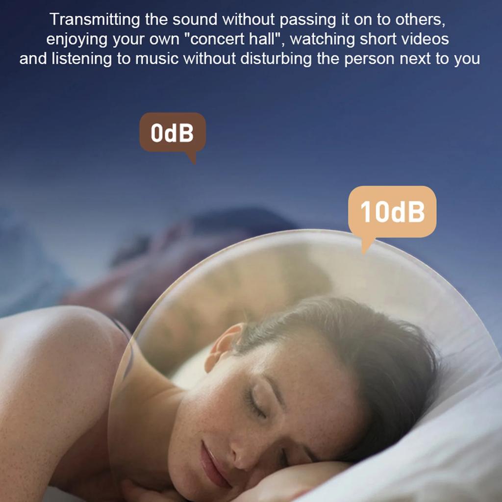 Подушка-динамик с костной проводимостью 10 успокаивающих звуков Bluetooth Динамик под подушку Стерео Бас Белый шум с таймером для сна