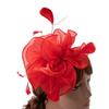 Свадебные fascinators Фата из органзы с перьями Элегантная заколка для волос с цветком и перьями Для женщин