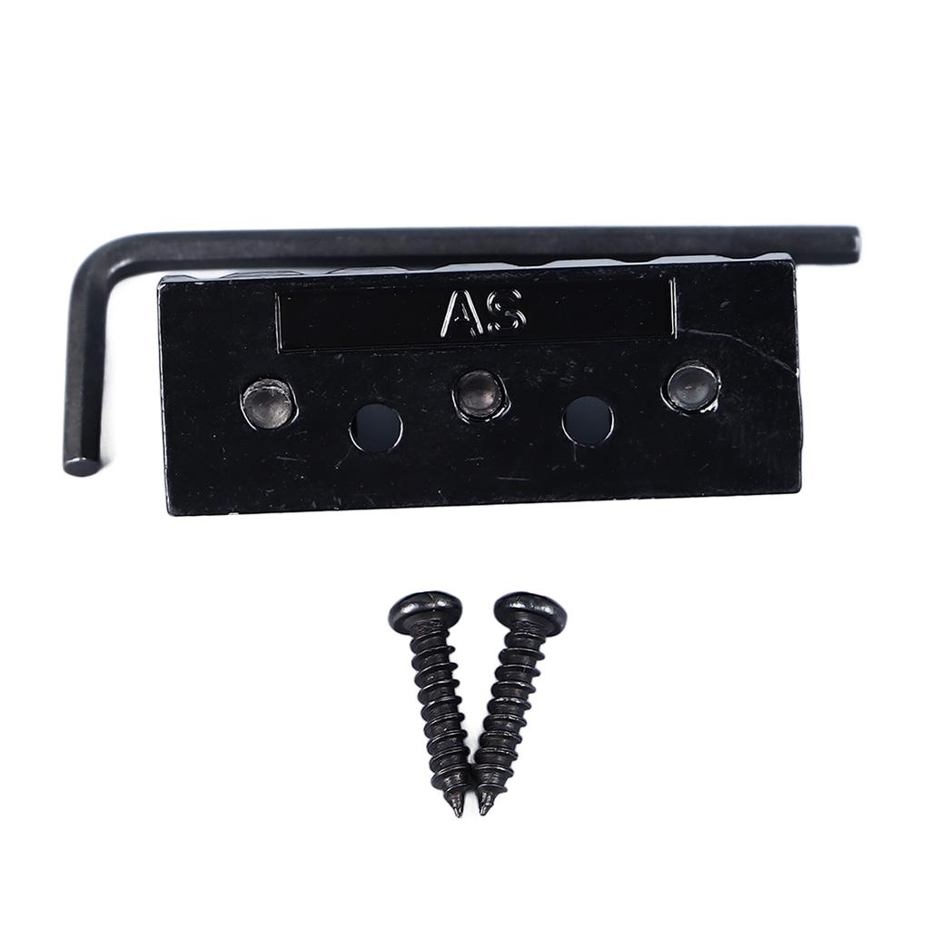 Electric Guitar Nut 42mm Length Metal Guitar String Locking Nut with Screws and Wrench