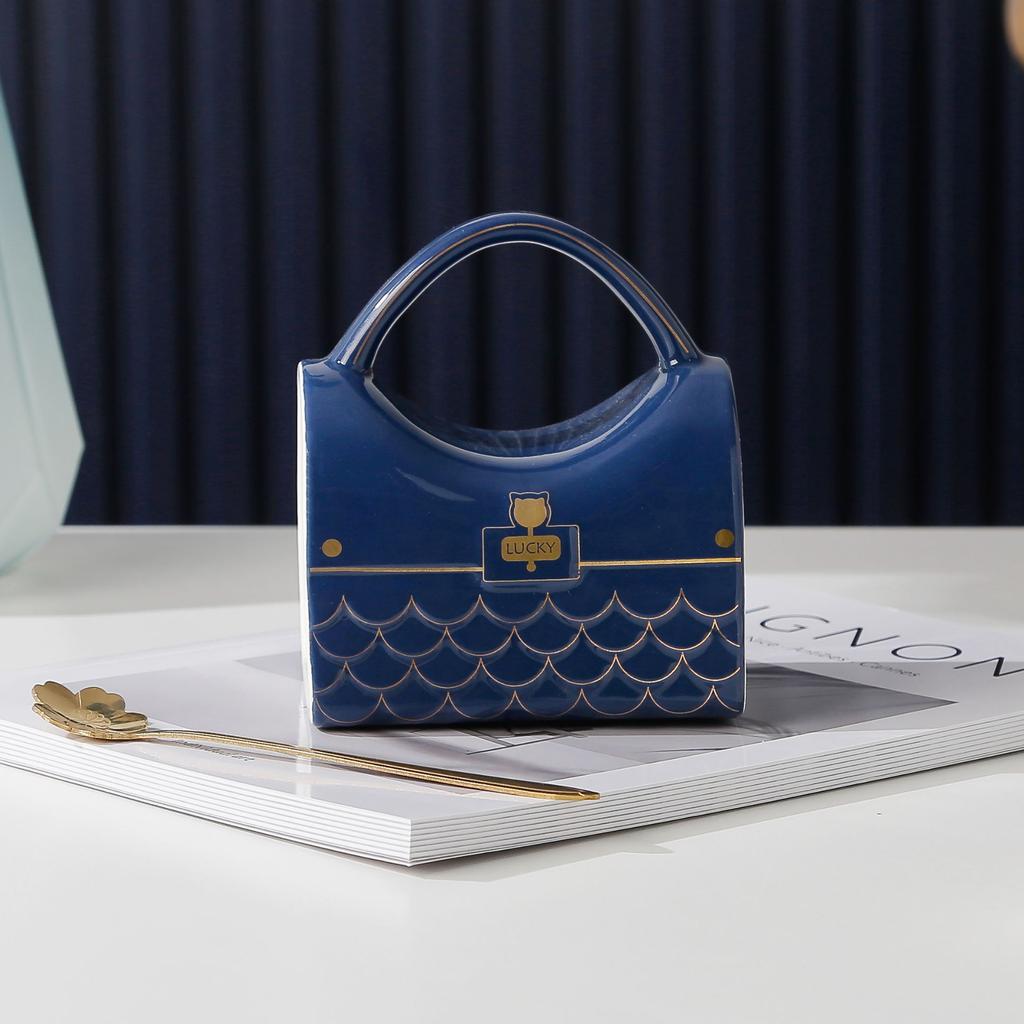 Европейская белая фарфоровая кофейная чашка, абстрактная сумка-кружка, офисная чашка для послеобеденного чая, художественная сумка-кружка для завтрака, подарок на день рождения, новинка