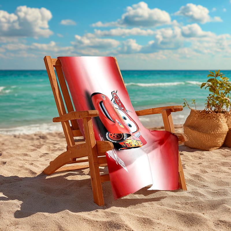 Lightning McQueen beach towel Outdoor camping Beach towel for vacation swim Outdoor pool Absorbent bath towel