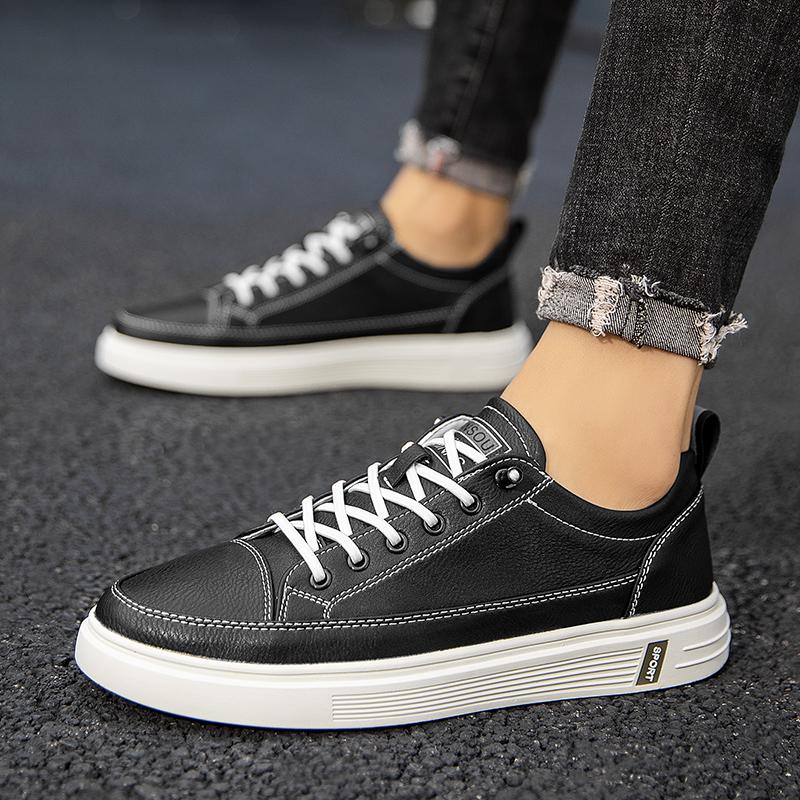 Модная повседневная обувь для мужчин Классические кроссовки Мужские трендовые простые мужские туфли из сулканизированной кожи