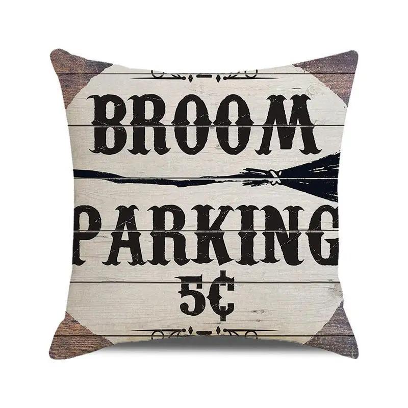 Декоративная наволочка для подушки на Хэллоуин с изображением тыквы, летучей мыши, волшебника, призрака, подходит для украшения дома, гостиной, дивана, комнаты