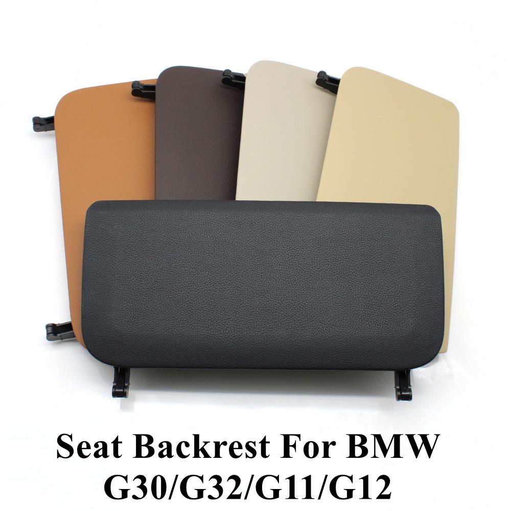 Black Beige Car Interior Seat Backrest Leather Storage Pack Cover Replacement For BMW 5S 6GT 7S G30 G38 G32 G11 G12 2016-2021
