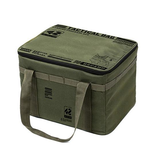 Тактическая сумка для хранения для кемпинга 42 л, органайзер-тоут с перегородками, водонепроницаемая ткань Оксфорд, складной органайзер для посуды для кемпинга, путешествий, автомобиля