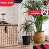 Plastic Flower Pot for Flowers and Herbs on the Balcony or Terrace, Anthracite, 29cm