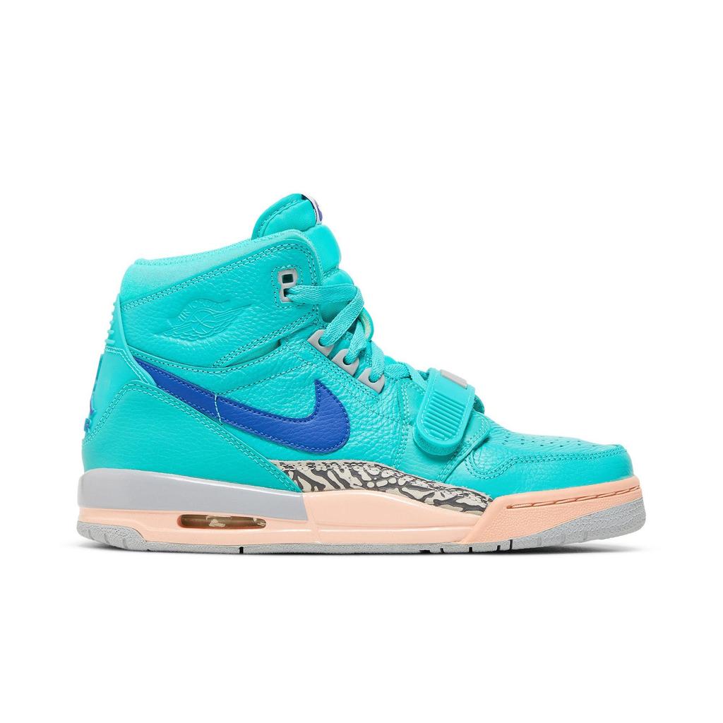 Air Jordan Legacy 312 Grade School 'Hyper Jade' (Unisex) Hyper Jade / Arctic Orange-Wolf Grey-Bright Blue Vintage Basketball Shoes AT4040 348