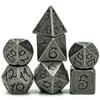Металлический набор кубиков Cusdie для D&D с шрифтом "Дракон", 7 шт., полиэдрический набор кубиков DND для ролевых игр, настольных игр Pathfinder и других настольных игр