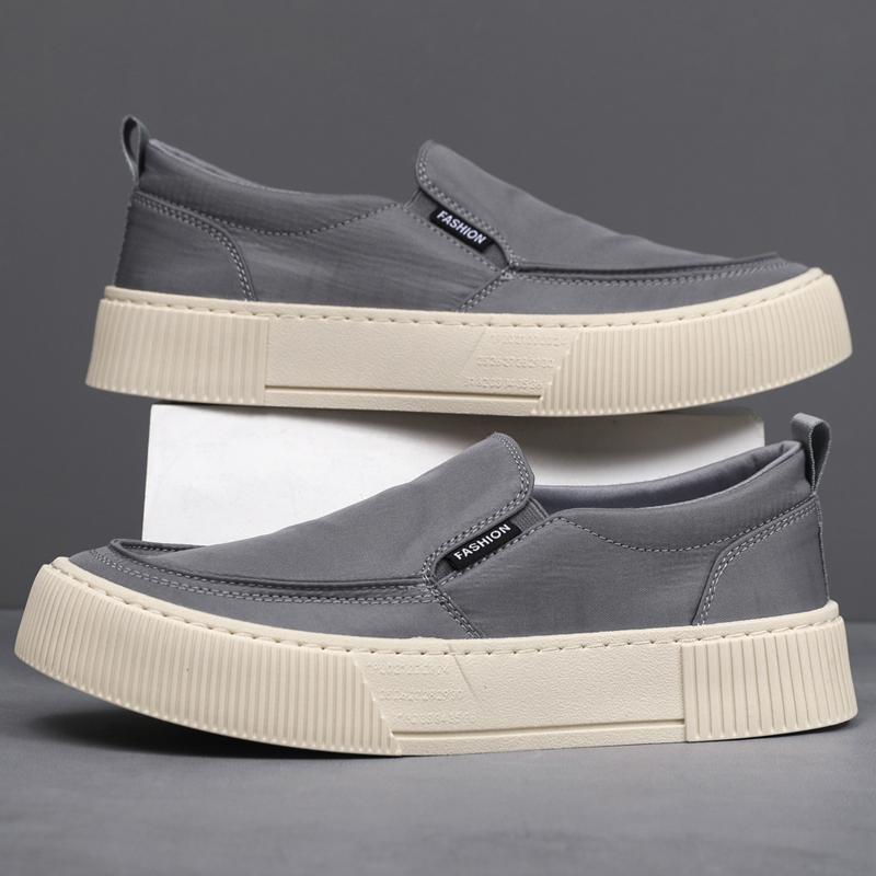 Мужская повседневная обувь Платформа Холщовая обувь Дышащая Обувь слипоны Мужские лоферы Удобная Легкая обувь для ходьбы Размер 48