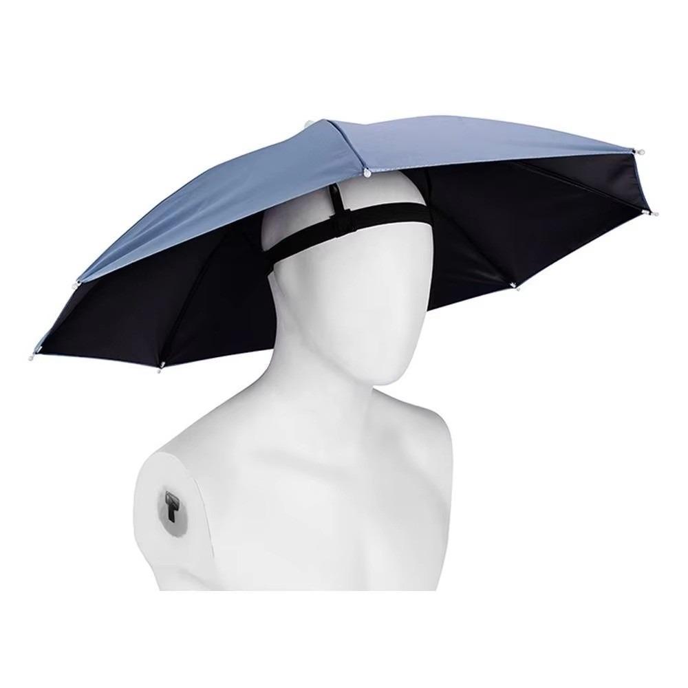 Windproof Portable Umbrella Hat Sunscreen Fishing Head Umbrella Rain Gear Head Umbrella Hat Hiking