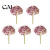 Fake Hydrangea Stems for DIY Floral Arrangements Artificial Autumn Silk Flowers with Retro Burnt Edge, Multi Colors Bendable Realistic