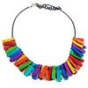 [R1218] - Multicolored 'Aluminirock' Handcrafted Necklace - Width 2 Cm