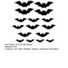 16 Pcs Halloween 3D Lighted Bat LED Bat Wall Stickers with Purple Light Spooky Light-up Glowing Bat Clings for Home Bar Halloween Party Decor