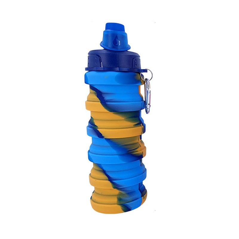 Силиконовые складные бутылки для воды, складные спортивные чашки с пряжкой, портативные герметичные спортивные бутылки для путешествий на открытом воздухе
