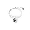 Ожерелье Лебедь: Черно-белая цепочка на ключицы со кристаллами Swarovski