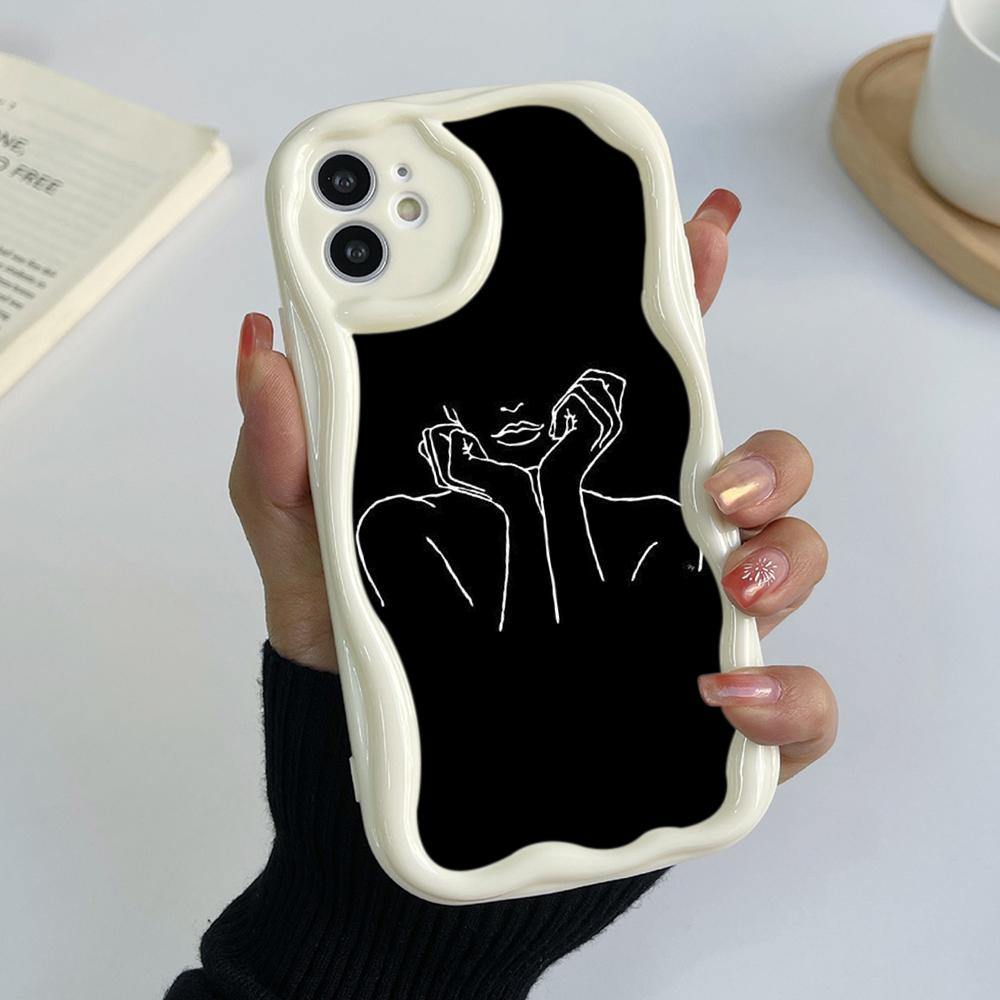 Ae79 femme Framed Black Art защитные чехлы для телефонов Xiaomi Poco X5 F6 Redmi Note 13 12 11 Pro 13C 12C A3 Huawei Honor 90 Wave TPU задняя крышка
