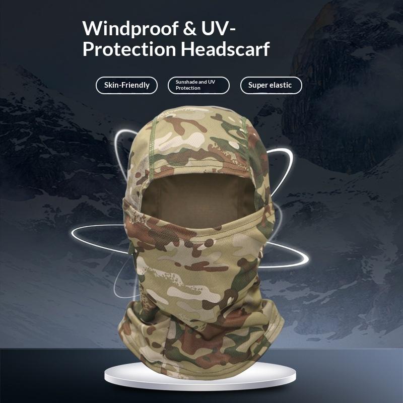 Camouflage Breathable Sun-Protective Outdoor Cycling Fishing Hiking Camping Skiing Hooded Face Mask