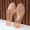Flat Heeled Half Slipper Women's Crystal Transparent Jelly Plastic Hollow Anti Slip Shower Room In Summer