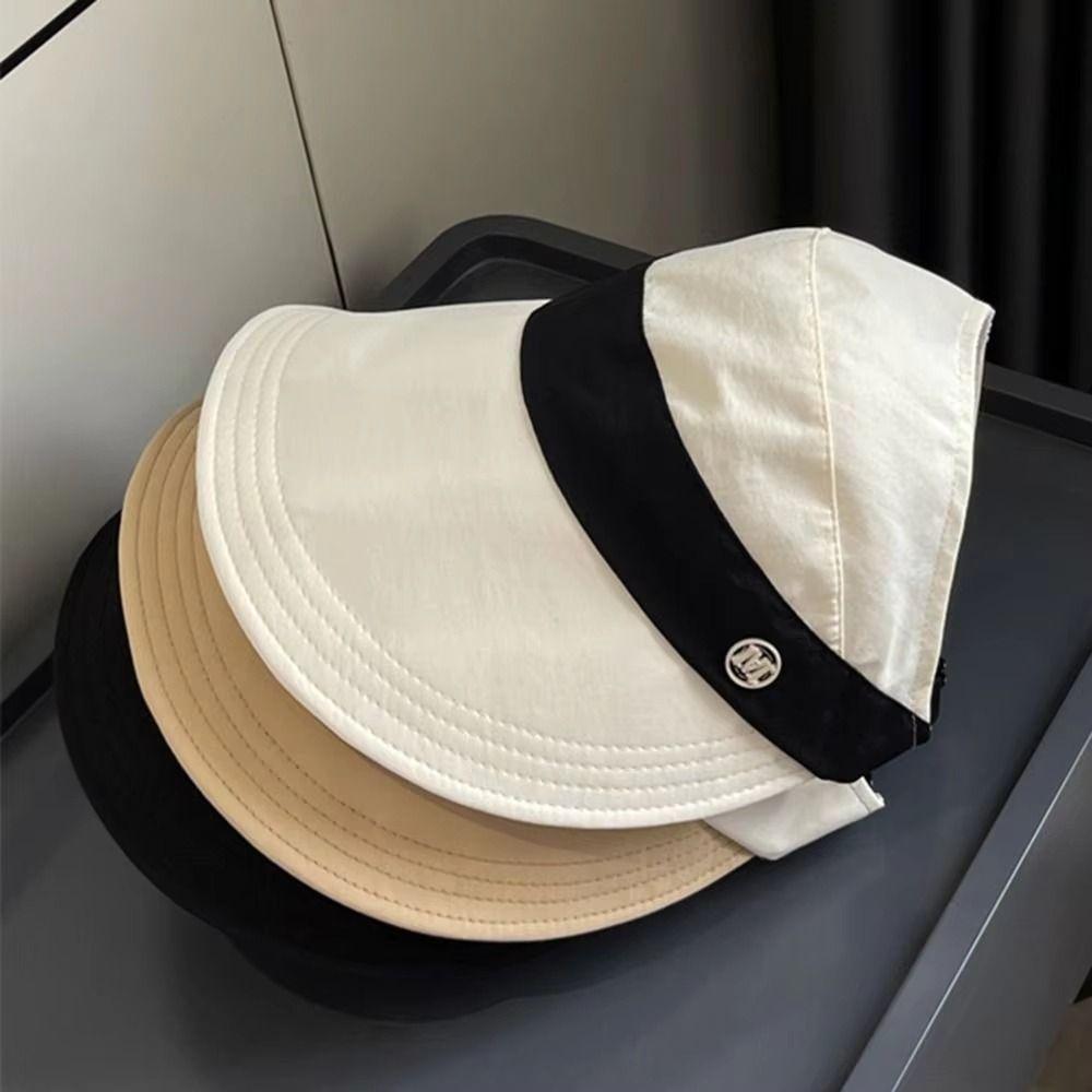 Anti UV Summer Wide Brim Sunhat Korean Style UV Protection Visors Woman's Sunshade Hat Outdoor
