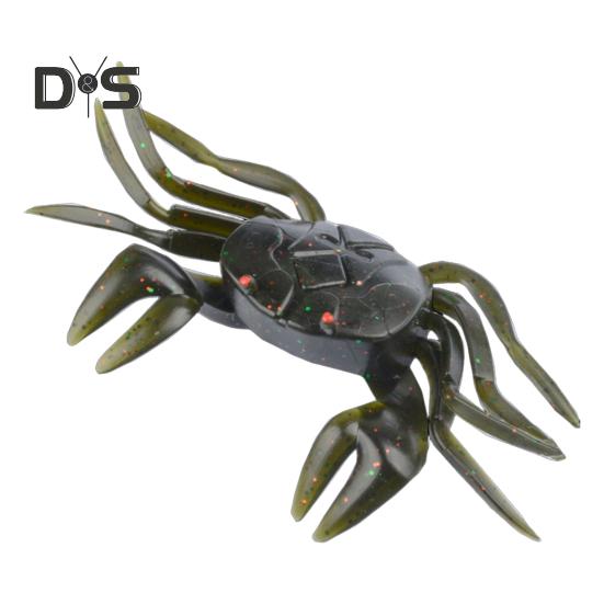 10CM/16.5G Slow Sinking Soft Crab Lure Long Casting Bionic Crab Bait Colorful PVC Artificial Bait Saltwater Freshwater Fishing Accessories