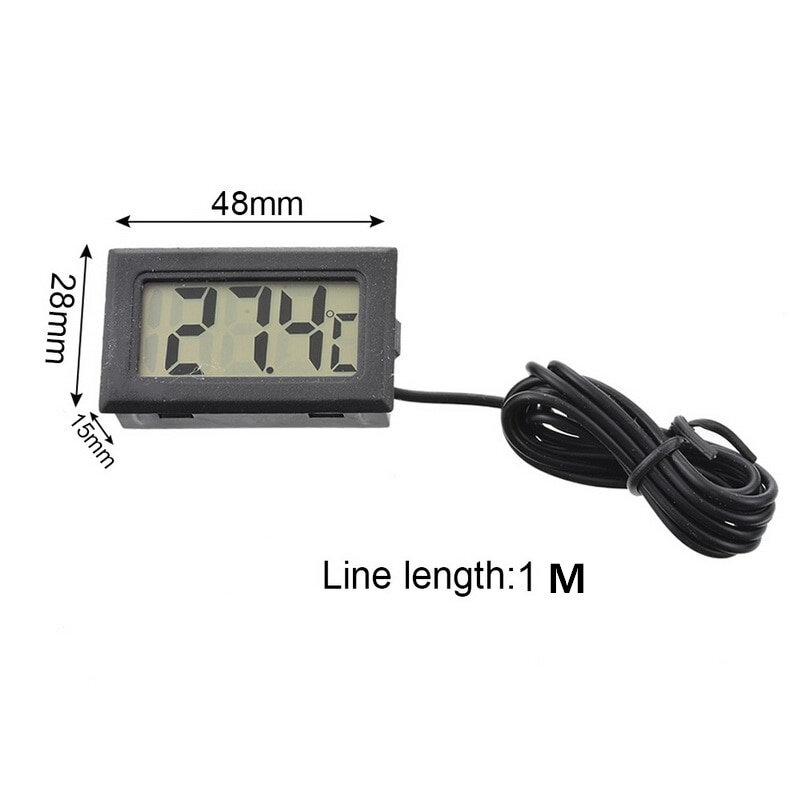 Digital Thermometer Mini LCD Display Meter Fridges Freezers Coolers Aquarium Chillers Mini 1M Probe Instrument 1pcs
