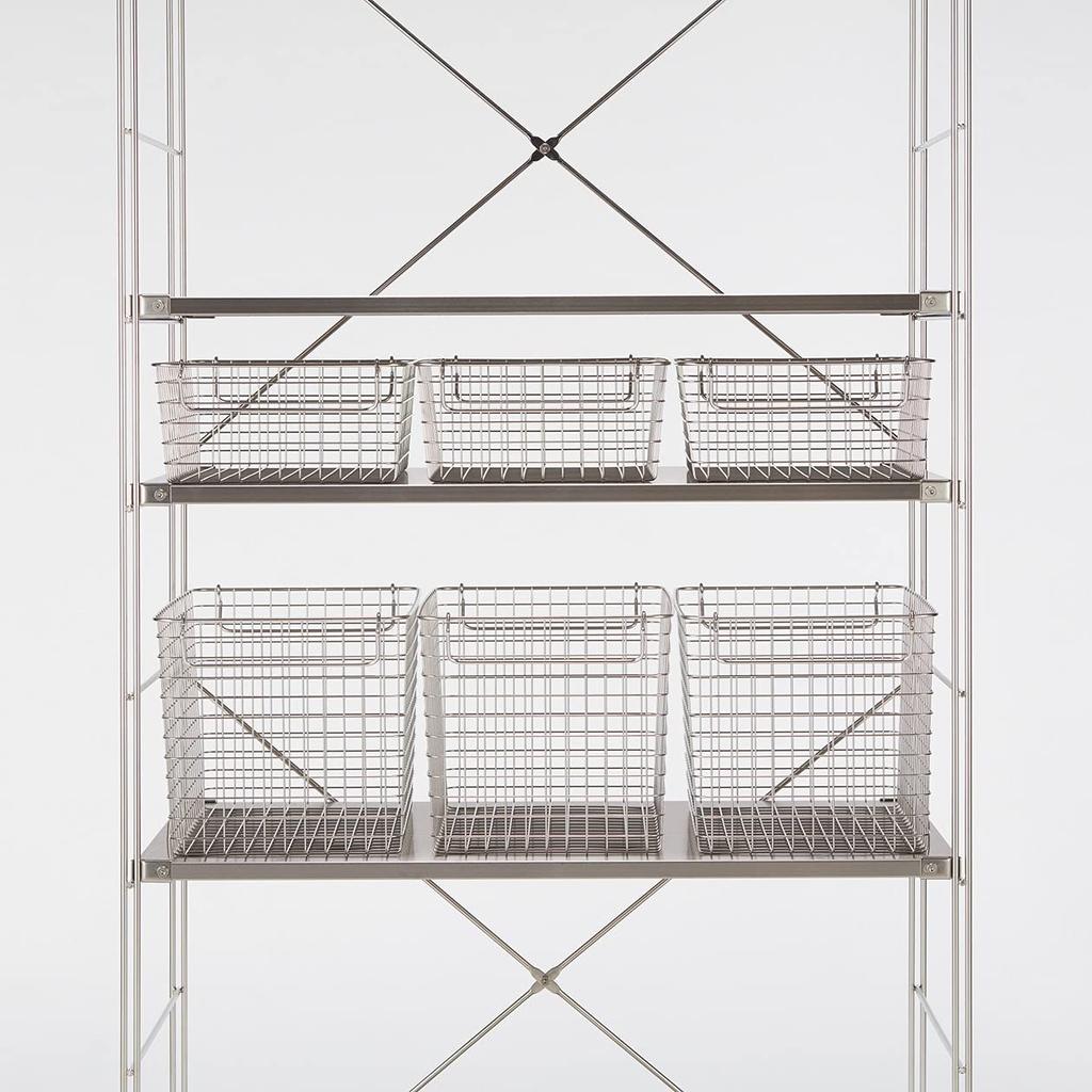 MUJI Stainless Steel Wire Basket 3 Width 37 X Depth 26 X Height 12cm 44831755 Approx.