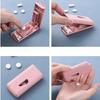 1pc Mini Useful Portable Medicine Pill Holder Tablet Cutter Splitter  Case Storage Box Divider
