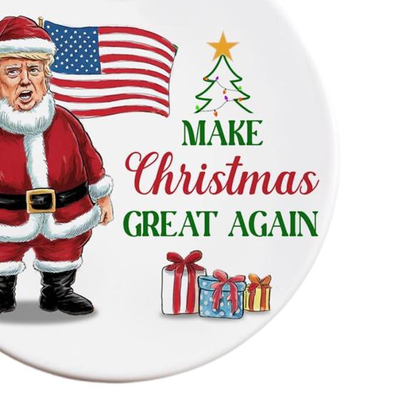 Рождественское украшение Трампа Сделай Рождество Великим Снова Подвесное украшение Плоский Акриловый Санта