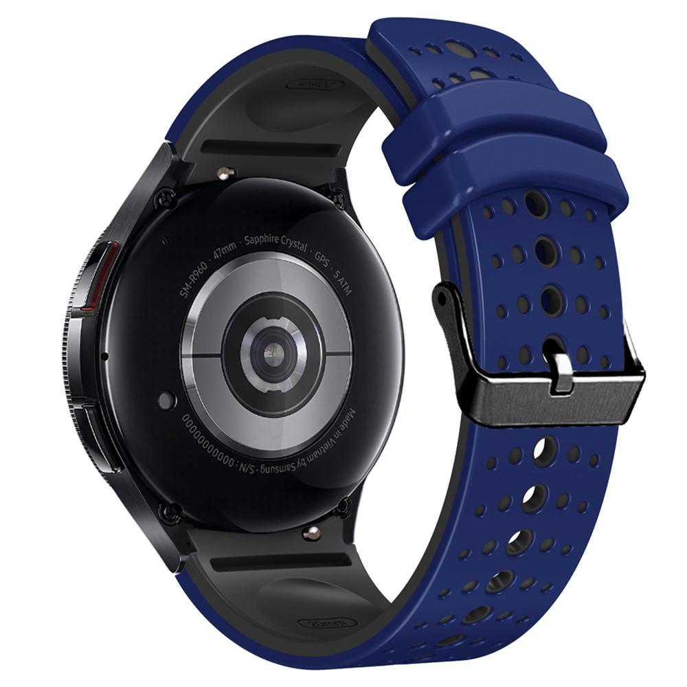 Силиконовый ремешок для Samsung Galaxy Watch7 44мм 40мм/Watch FE 40мм/Watch6 44мм 40мм, много отверстий, двухцветный ремешок для часов