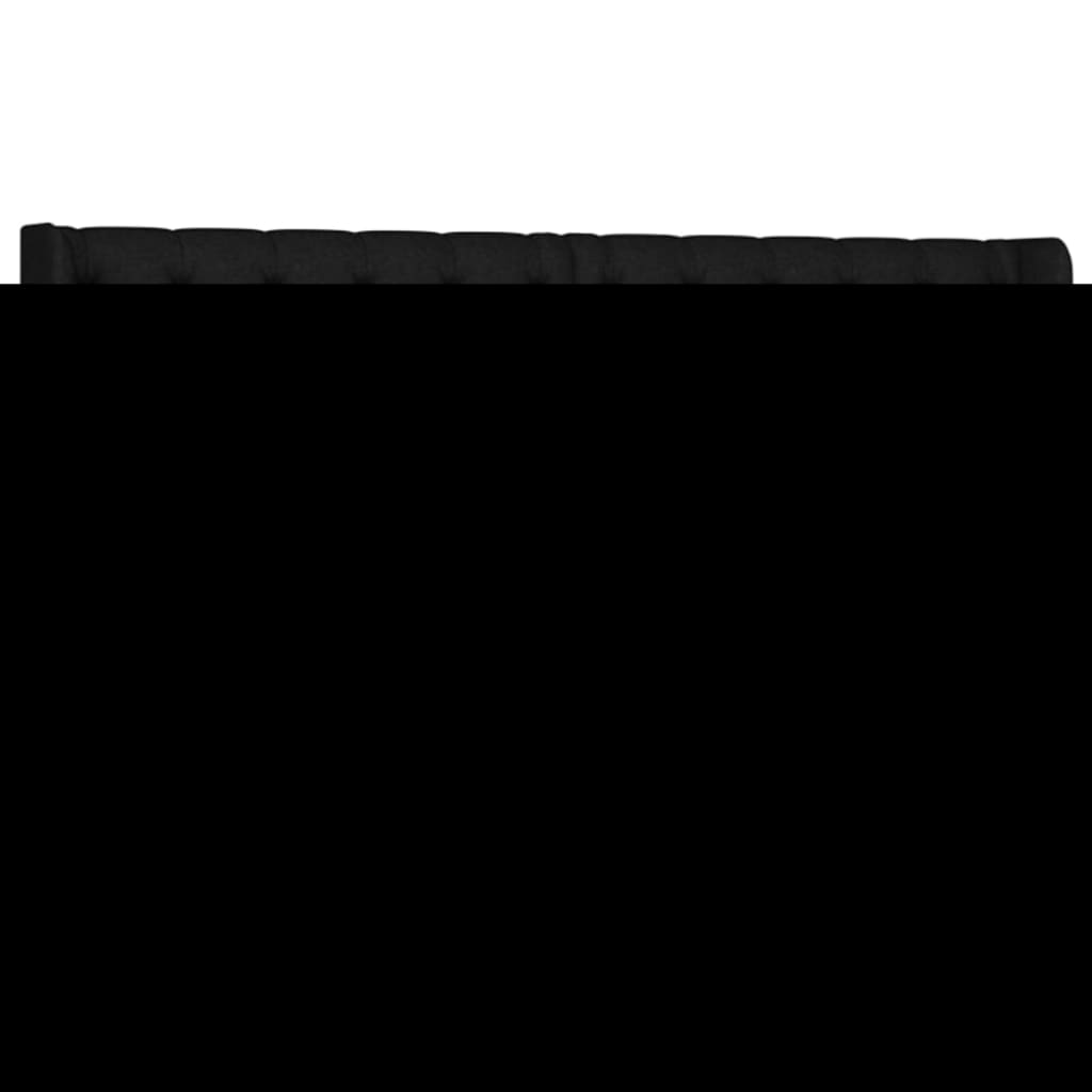 vidaXL Kopfteil mit Ohren Schwarz 163x16x78/88 cm Stoff