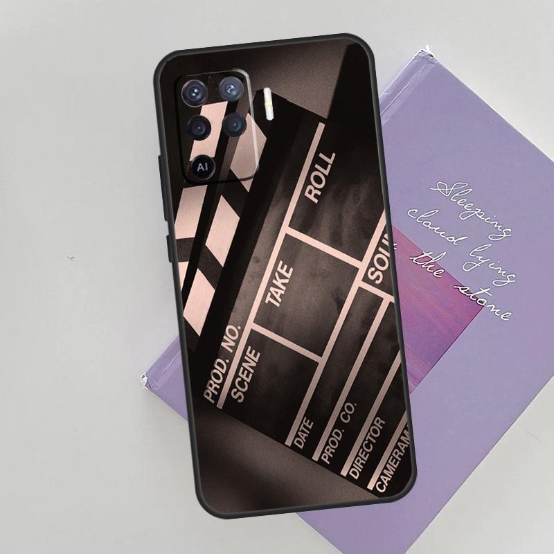 Чехол-хлопушка для киносъемок для Oppo A15 A16 A17 A52 A72 A76 A96 A74 A94 A53 A54S A57S A58 A78 A98 A77