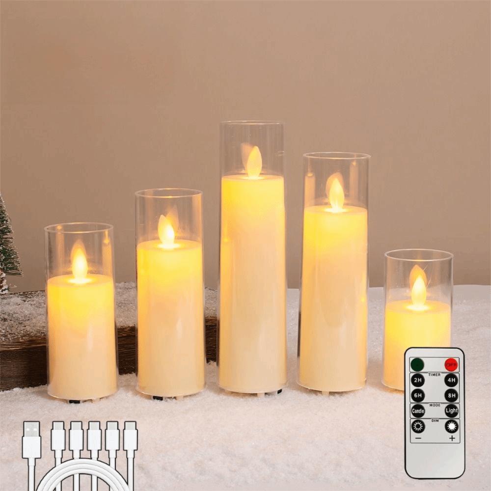 with Remote Control LED Flameless Candles Fake Candle Lights Restaurant Lighting