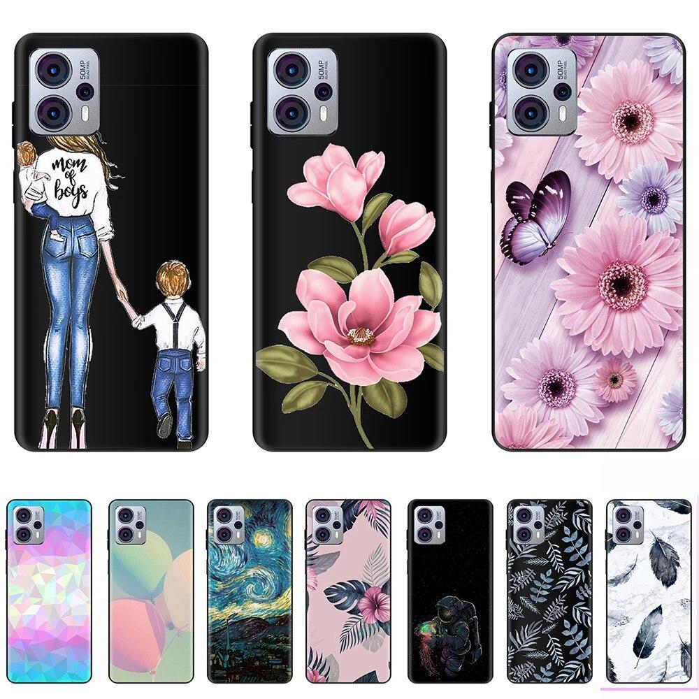 Чехол для Motorola Moto G23, пылезащитный черный чехол, силиконовый чехол 6,5 дюймов для MotoG23, противоударный мягкий бампер из ТПУ, полная защитная сумка