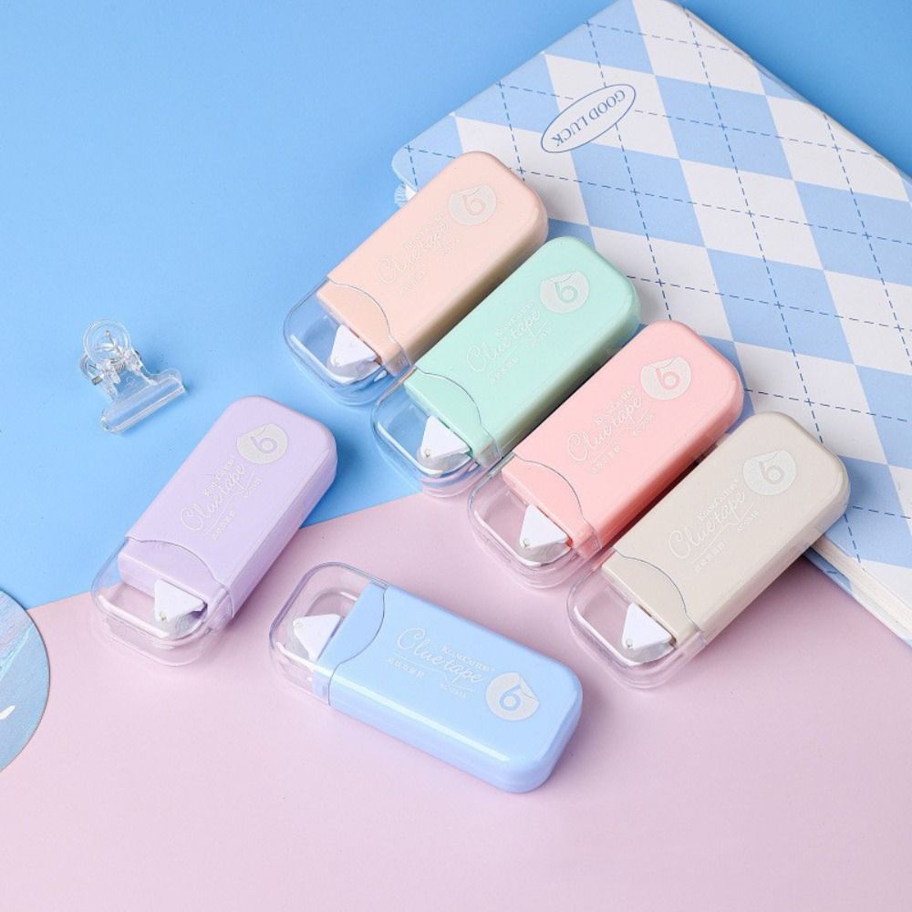 Двусторонняя клейкая лента для студенческих занятий и экзаменов, офисные расходные материалы, роликовая клейкая лента, точечный клей