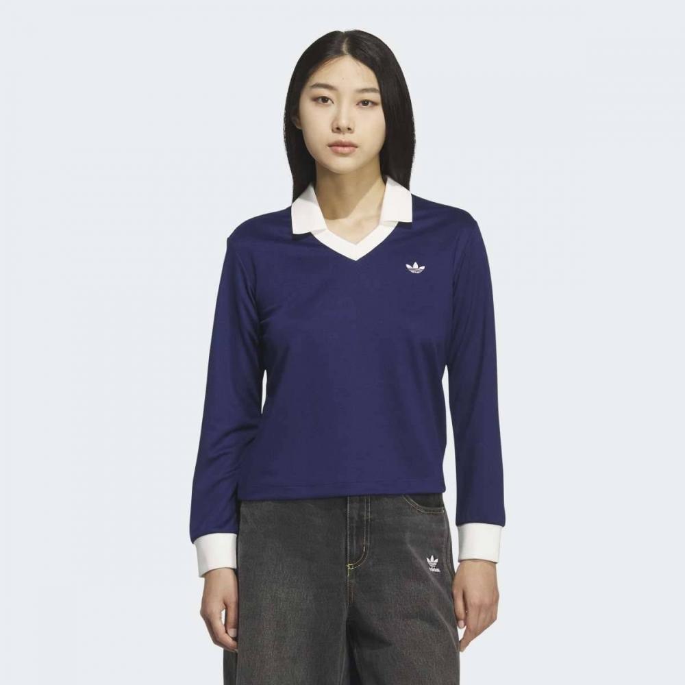 Adidas V Neck Ls Regular Fit naVy Kd1471