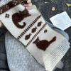 Женский шарф мультяшный дизайн кошки арктический флис теплый мягкий универсальный размер длинный шарф повседневный аксессуар для одежды