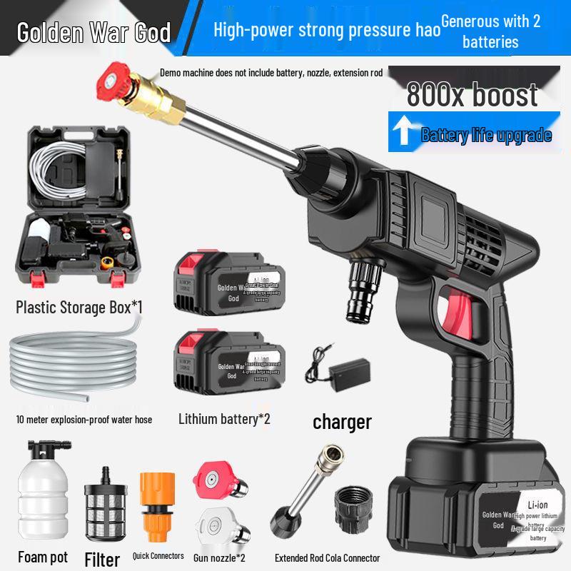 Беспроводная портативная мойка высокого давления для автомобиля - Инструмент для чистки с литий-ионным аккумулятором