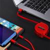 Зарядный кабель 3 в 1, выдвижной зарядный USB-кабель 2,5 А, быстрая зарядка для XiaoMi HuaWei Samsung, портативный зарядный кабель Micro Type-C