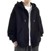 [Luxe Relax] Hoodie Zip Up Men's Simple Relax Sports Relaxing Hooded Casual Black Black 5S-L03-BKM