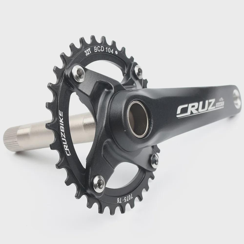 Integrated Hollow Tooth Plate Crank Set for Mountain Bikes, BCD104