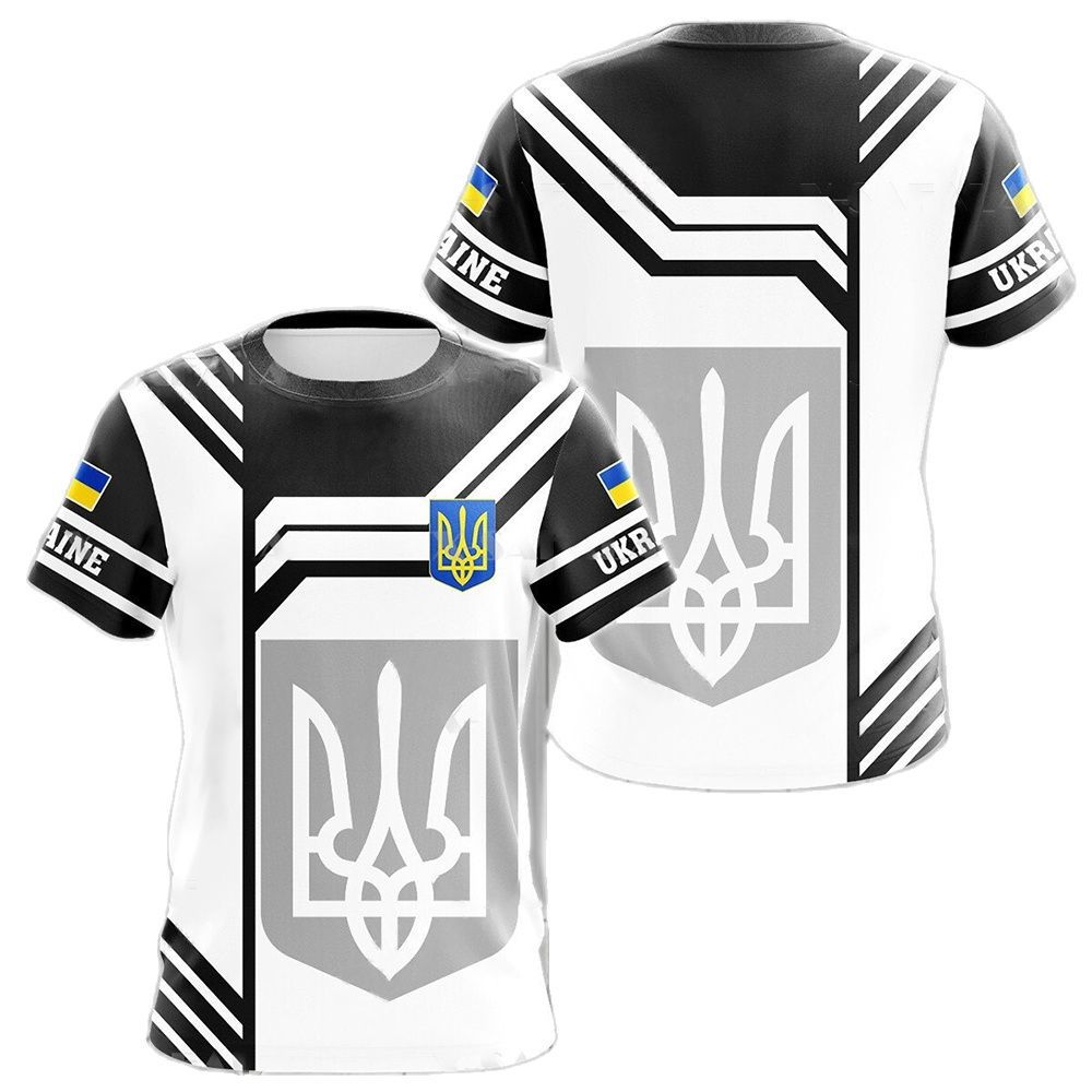 Ukraine Flag Camo Printed 3D T-shirt Summer Ukrainian Veterans Training Clothes Personality Teenage Short Sleeved O-neck Top