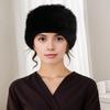 Women Hat Solid Color Empty Top Design Winter Hat Windproof Warm Imitation Fox Fur Hat Cold Weather Accessories
