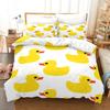 3D Print Yellow Duck Bedding Set Boys Girls Twin Queen King Size Duvet Cover Pillowcase Bed Boys Adult Home Textileextile