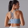U-neck Crisscross Straps Sports Bra Women Push Up Workout Athletic Yoga Brassiere Padded Straps Backless Gym Crop Tank Tops