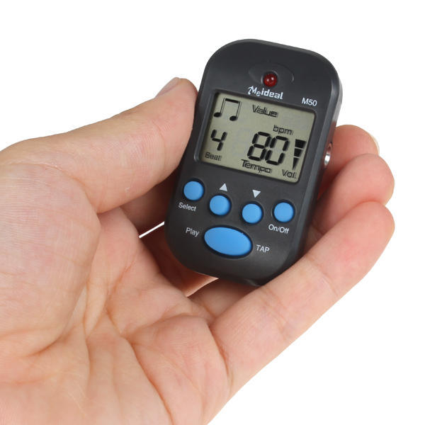 Meideal M50 Professional 1.2 Inch LED Display Mini Guitar Musical Metronome & Tap Modes + Clip