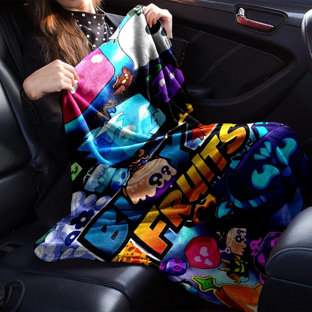 Blox Fruits Theme Printed Blanket - Perfect for Couch, Bed, Travel & Outdoor Use | Machine Washable, Cozy & Durable.