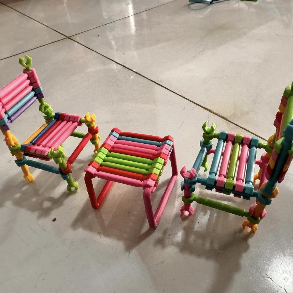 Детские DIY блоки из соломинок, STEM образовательные волшебные палочки, креативные взаимозацепляющиеся строительные игрушки для малышей