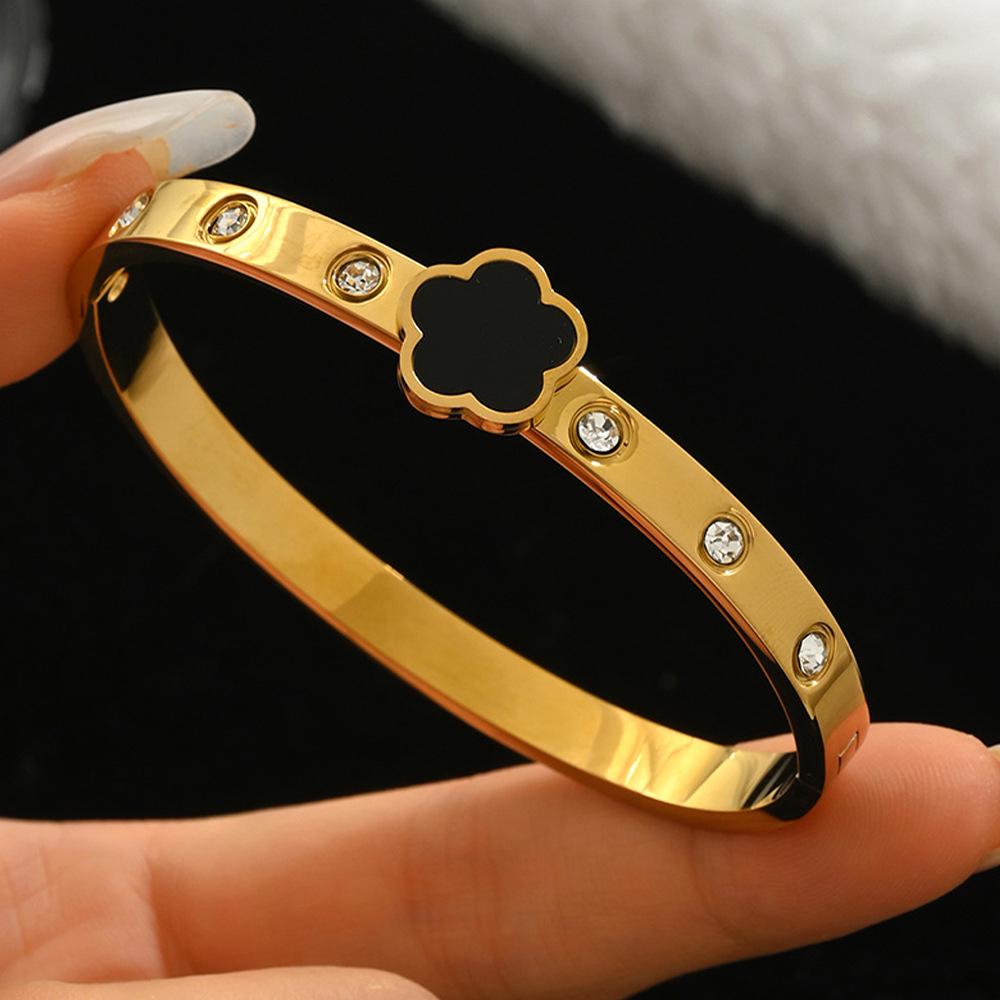 Браслет-гвоздь с бриллиантами из титановой стали - Женская минималистичная мода, Горячо продаваемые женские аксессуары