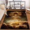 Ancient Wizard Holding Golden Ring Carpet, Fantasy Art Style Rug Suitable for use as an anti-slip for living room bedroom sofas