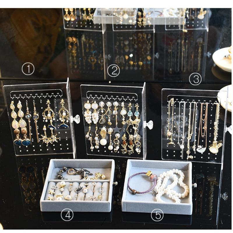 Акриловая прозрачная шкатулка для драгоценностей большой емкости